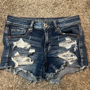 American eagle midi distressed shorts size 6